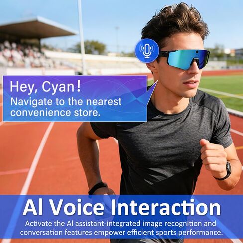 AI Smart Glasses with Open Ear Speaker, 5.4 Bluetooth,Voice Assistant Compatible,Real-Time Translation,Auto Color-Changing Lenses for Business&Outdoor Activities,Model v06 in Saudi Arabia