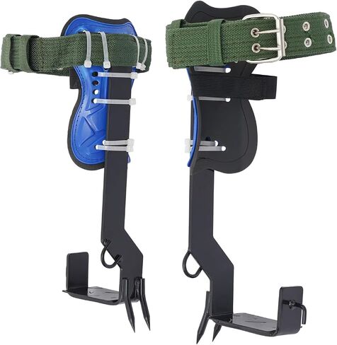 Tree Climbing Gear, Climbing Equipment 4.13'' Steel Spikes Kits, Up to 220 Lbs, Rope, Climbing Tool Set with Foot Straps, Ankle Straps, Gloves, Belt for Tree Work, Trimming, Picking Fruit in Saudi Arabia