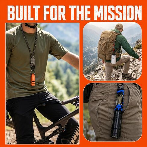 8 Pcs Heavy Duty Paracord Lanyard Keychain, Parachute Rope Key Chain with USA Flag, Outdoor Lanyard Necklace with Carabiner Clip, Braided Lanyards Strap for Men Camping Key Whistle in Saudi Arabia