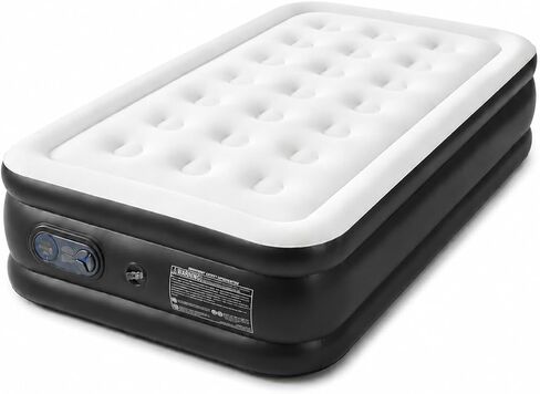 Air Mattress Twin with Built in Pump, 16" Double High Inflatable Air Bed, Portable Blow Up Mattress with Non-Slip Bottom, 660 lbs Weight Capacity for Guests, Home, Camping & Travel | 16" Inflatable Air Bed, Portable Blow Up Mattress, 660 lbs Weight Capaci in Saudi Arabia