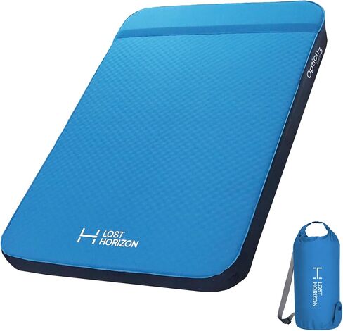 Lost Horizon Self-Inflating Foam Camping Mattress, Full, 3" Thick | Air & Foam Comfort, Adjustable Firmness, R9.7 Insulation, Sleeping Pad in Saudi Arabia