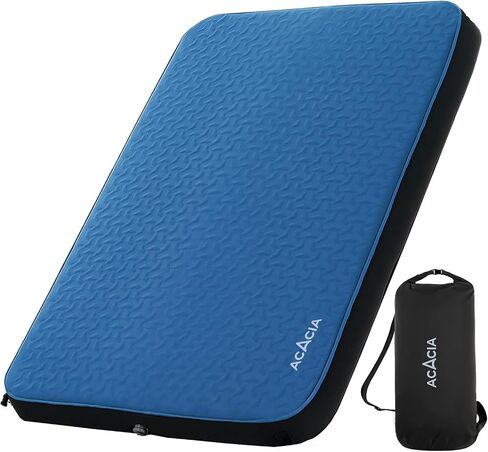 Acacia 4" Thick Self Inflating Sleeping Pad with Foam, Innovative Y-Shaped Telescopic Structure, Ultraportable Camping Air Mattress with Pump Sack, Easy Roll Up Sleep Bed for Travel Tent Car in Saudi Arabia