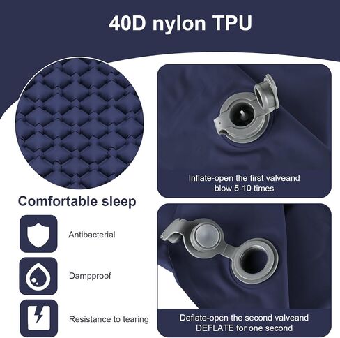 ZPP Ultralight Inflatable Camping Sleeping Pad Portable Air Mat for Outdoor Backpacking Hiking Tent Travel Picnic in Saudi Arabia