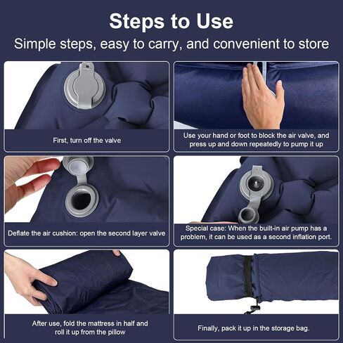 ZPP Ultralight Inflatable Camping Sleeping Pad Portable Air Mat for Outdoor Backpacking Hiking Tent Travel Picnic in Saudi Arabia