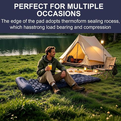 ZPP Ultralight Inflatable Camping Sleeping Pad Portable Air Mat for Outdoor Backpacking Hiking Tent Travel Picnic in Saudi Arabia