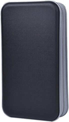 alavisxf xx CD Case, 96 Capacity Hard Plastic Organizer Wallet for Car | CD DVD Holder, Portable Hand Strap, Zipper Closure, Anti-Slip Scratch-Resistant Sleeves, Disc Storage, for Home Office Travel in Saudi Arabia