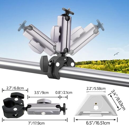 Starlink Mini Mount Adjustable Clamp Accessories for Starlink Mini | Fits 2.2–5CM Poles, Ideal for RV Ladders, Roof Racks, Vans, Boats, Campers, and Outdoor Use in Kuwait