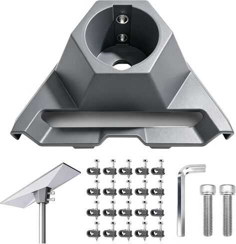 BURMONG Pipe Mount Adapter for Starlink Gen 3，Reinforced Plastic Bracket for 1.25 to 2.5 Inch Pipe, Compatible with Starlink Standard Dish,Includes 20 Stainless Steel Screws, Lightweight in Saudi Arabia