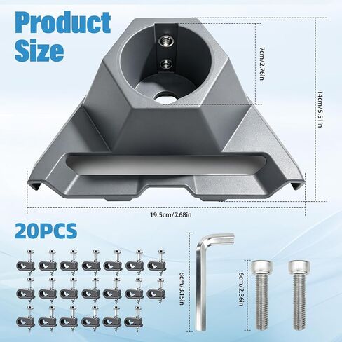 BURMONG Pipe Mount Adapter for Starlink Gen 3，Reinforced Plastic Bracket for 1.25 to 2.5 Inch Pipe, Compatible with Starlink Standard Dish,Includes 20 Stainless Steel Screws, Lightweight in Saudi Arabia