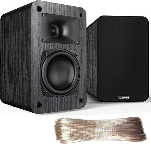 Saiyin 2-Way Passive Bookshelf Speakers 60Hz Bass | 3.5" Woofer & Silk Tweeter,4 Ω,For Home/Office/Theater,Pair (Needs Amplifier or Receiver to Operate) in Saudi Arabia