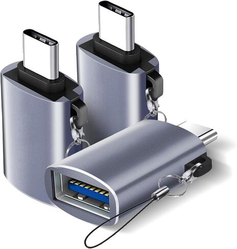 USB C Female to USB Male Adapter 3 Pack, Type C to USB A Charger Cable Converter，Type Cto USB 3.0 Adapter Compatible for Apple Watch iPhone 15 14 13 AirPods 3 MacBook Samsung Galaxy Google CarJHAOUS in Saudi Arabia