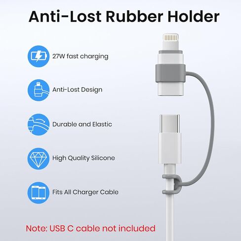 USB C to Lightning Adapter 5Pack, Type C to Lightning Adapter 10W Fast Charging Support Data Sync, Lightning to USB C Charger Dongle for iPhone 14/13/12/11/XS/XR, iPad/iPod/AirPods--Not for Audio/OTG in Saudi Arabia
