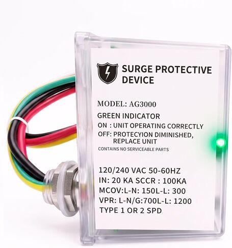 2 Pack AG3000 HVAC Surge Protector 120/240V, Mini Split & AC Protection | 3-Mode Whole House Protection for Heat Pump,Furnace, Condenser Systems, TPMOV Tech, NEMA 4X Watertight, LED Status Indicator in Saudi Arabia