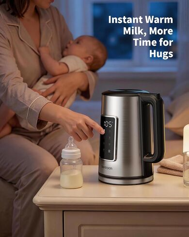 SHARDOR Electric Kettle 1.7L Stainless Steel, One Touch Start, Auto Shut-Off in Saudi Arabia