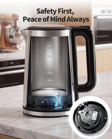 SHARDOR Electric Kettle 1.7L Stainless Steel, One Touch Start, Auto Shut-Off in Saudi Arabia