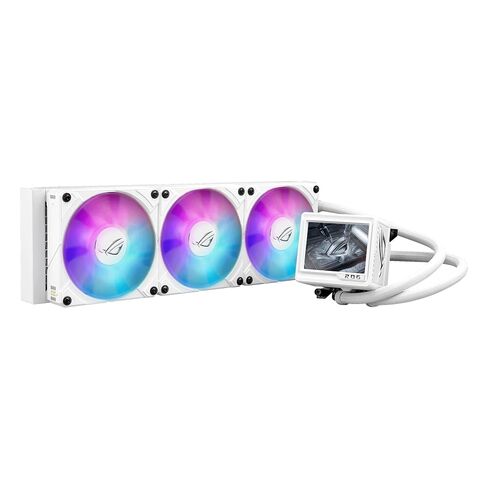 ASUS ROG RYUJIN III 360 ARGB Extreme White Edition All-in-one AIO CPU Liquid Cooler, AMD Ryzen 9000 & Intel Core Ultra, Asetek Gen8 V2 Pump high Airflow Magnetic Fans; 3.5" LCD, 6 Year Warranty in Saudi Arabia