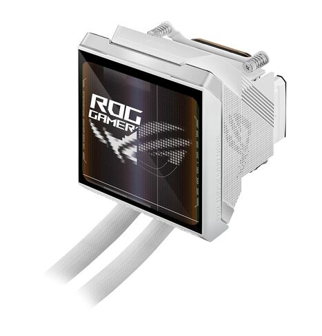 ASUS ROG Strix LC IV 360 ARGB White All-in-One Liquid CPU Water Cooling | 3 x ROG ARGB fans, Asetek pump 8. Gen., LCD display, Intel LGA 1700, 1200, 115X, AMD AM5, AM4 in Saudi Arabia