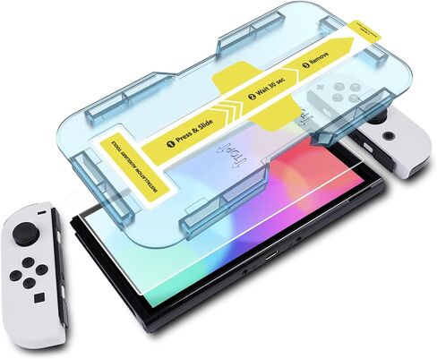 Tempered Glass Screen Protector for Nintendo Switch OLED - 2 Pack (Auto-Alignment Tool) in Kuwait