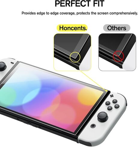 Tempered Glass Screen Protector for Nintendo Switch OLED - 2 Pack (Auto-Alignment Tool) in Kuwait
