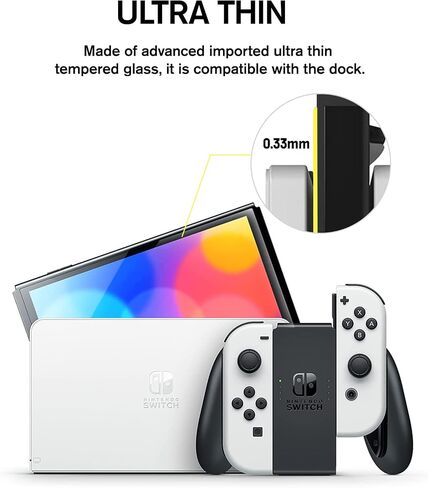 Tempered Glass Screen Protector for Nintendo Switch OLED - 2 Pack (Auto-Alignment Tool) in Kuwait