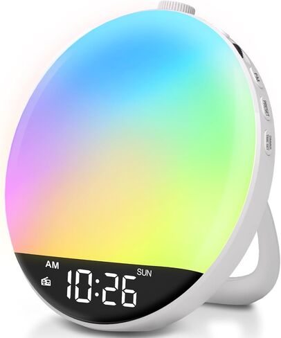 DreamSky Digital FM Radio with Bluetooth Speaker and Sleep Timer for Kids | Hi-Fi Clear Loud Sound, Wake up Light Sunrise Alarm Clock for Teens Adults Bedroom, Dimmable Night Light, Gifts for Seniors in Saudi Arabia