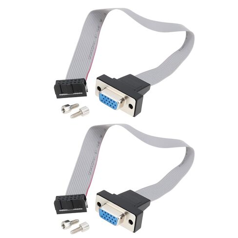2 Pack VGA HD15 Female to IDC 12 Pin Ribbon Cable 30 cm Panel Mount Compatible with Desktop PC Monitor Projector KVM Switch in Saudi Arabia