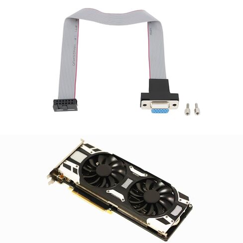 2 Pack VGA HD15 Female to IDC 12 Pin Ribbon Cable 30 cm Panel Mount Compatible with Desktop PC Monitor Projector KVM Switch in Saudi Arabia