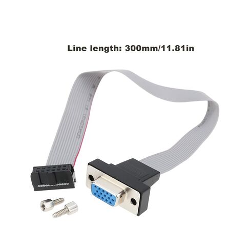 2 Pack VGA HD15 Female to IDC 12 Pin Ribbon Cable 30 cm Panel Mount Compatible with Desktop PC Monitor Projector KVM Switch in Saudi Arabia