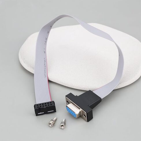 2 Pack VGA HD15 Female to IDC 12 Pin Ribbon Cable 30 cm Panel Mount Compatible with Desktop PC Monitor Projector KVM Switch in Saudi Arabia