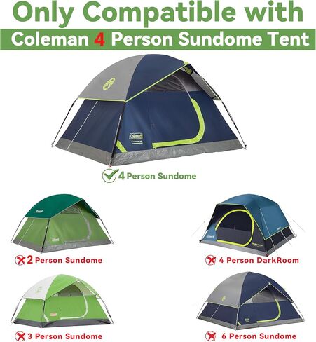 Upgraded 3 PCS Replacement Tent Poles for Coleman 4 Person Sundome Camping Tent, Camping Tent Accessories for Coleman Camping Tent, Pre-Assembled Fiberglass Replacement Pole Set in Saudi Arabia