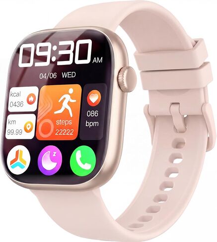 Smart Watch for Women Men, Fitness and Sleep Trackers with 1.83" HD Touchscreen, Bluetooth Calling Smartwatch for Android/iOS, IP67 Waterproof Multi-Sport Modes Pedometer, Jet Black in Saudi Arabia