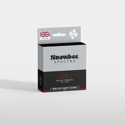 Snowbee Spectre Pro Big Fly Fast Sink Fly Line – 92 ft Fast-Sink Weight Forward Fishing Line, Dark Grey/Deep Red, 5–6 IPS Sink Rate in Saudi Arabia