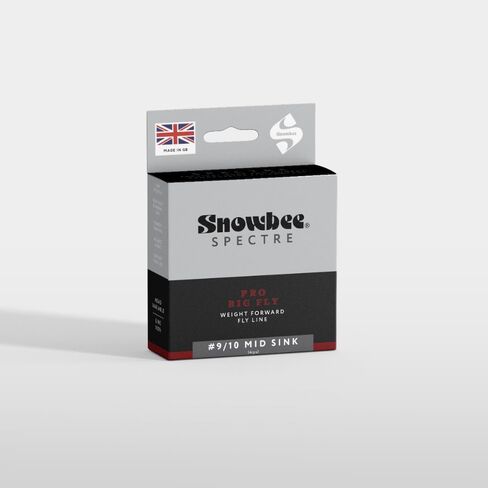 Snowbee Spectre Pro Big Fly Mid Sink Fly Line – 92 ft Mid-Sink Weight Forward Fishing Line, Mid Grey/Deep Red, 4 IPS Sink Rate in Saudi Arabia