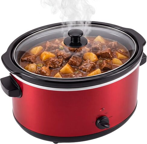 2 Qt Small Slow Cooker for 3+ Peoples-Black | Oval,Dishwasher Safe,Low High Warm 3 Heat Modes,Stainless Steel Cooker,Ceramic Pot,Non-Toxic in Saudi Arabia
