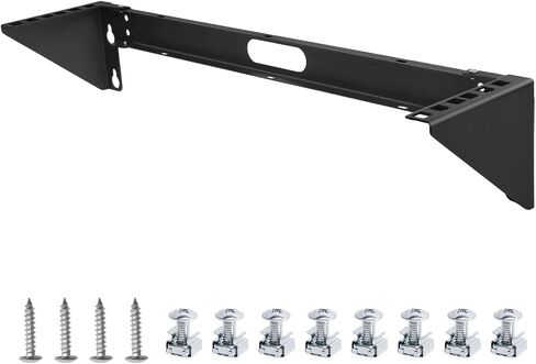 2U Hinged Wall Mount Patch Panel Bracket Vertical Rack for Networking | 19 Inch Compatible, Includes Mounting Hardware, for Network Equipment in Saudi Arabia