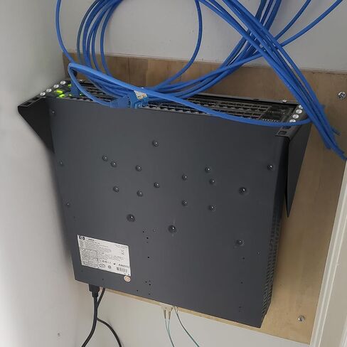 2U Hinged Wall Mount Patch Panel Bracket Vertical Rack for Networking | 19 Inch Compatible, Includes Mounting Hardware, for Network Equipment in Saudi Arabia
