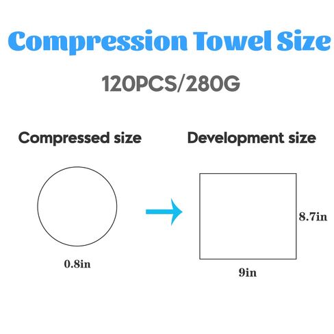 120 Pcs Mini Compressed Towels, Disposable Face Compressed Towel, Compressed Cotton Hand Wipe, Camping Towel, Portable Compressed Coin Tissue for Travel/Home/Outdoor Activities in Kuwait