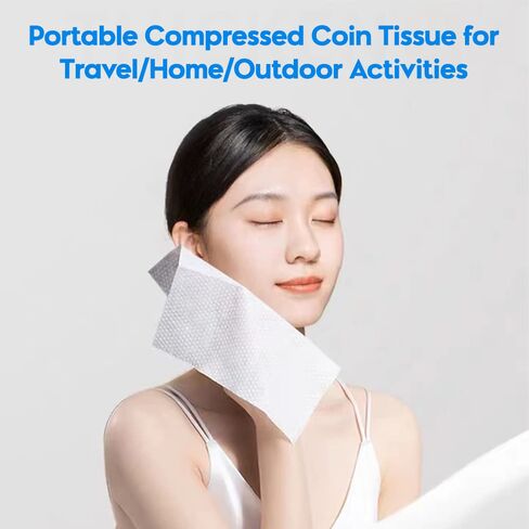 120 Pcs Mini Compressed Towels, Disposable Face Compressed Towel, Compressed Cotton Hand Wipe, Camping Towel, Portable Compressed Coin Tissue for Travel/Home/Outdoor Activities in Kuwait
