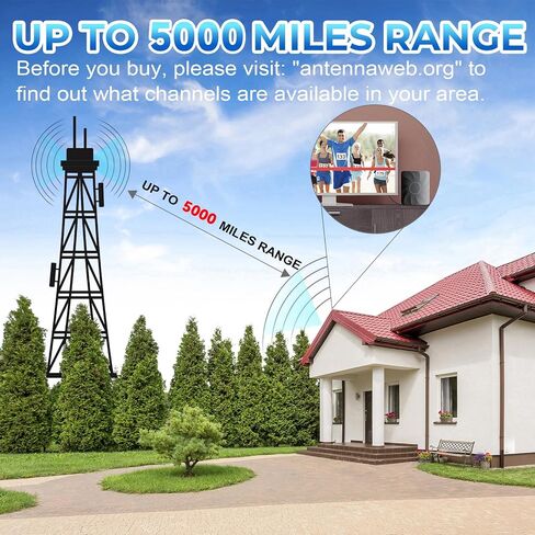 2026 Digital TV Antenna for Smart TV Indoor, 5000+ Miles Long Range HD Antenna for Local Channels with Signal Booster Amplifier, Support 8K 4K 1080p for All TVs - 38FT Coax Cable in Saudi Arabia