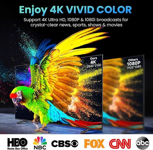 2026 Digital Antenna for Smart TV, HDTV Antenna for Local Channels with Signal Amplifier, Supports 4k 8k 1080p All TVs -38ft Coax Cable in Saudi Arabia