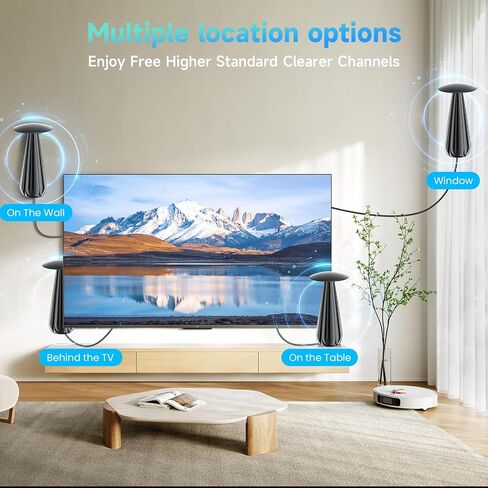 2026 Digital Antenna for Smart TV, HDTV Antenna for Local Channels with Signal Amplifier, Supports 4k 8k 1080p All TVs -38ft Coax Cable in Saudi Arabia