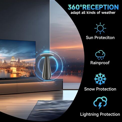 2026 Digital Antenna for Smart TV, HDTV Antenna for Local Channels with Signal Amplifier, Supports 4k 8k 1080p All TVs -38ft Coax Cable in Saudi Arabia