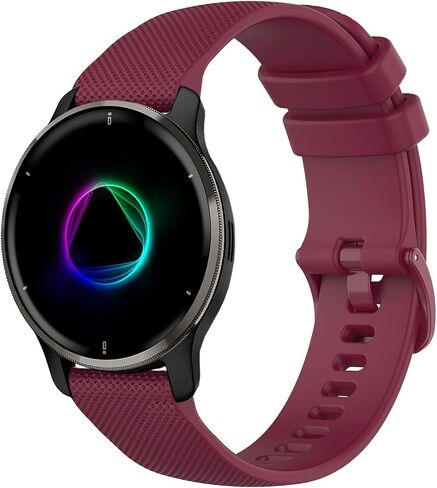 band for Garmin Venu 2 Plus, 20mm band Soft Silicone strap for Garmin Venu Sq/Music/Sq 2/2 Music/Vivoactive 3/5/6/Vivomove HR/Forerunner 55 245 645 in Saudi Arabia