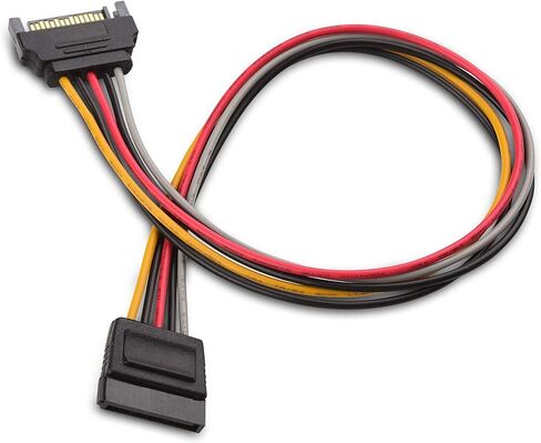 Cable Matters 3-Pack 15-Pin SATA Power Extension Cable, 8 inches | SATA Male to Female Extension, for HDD, SSD, Optical Drive, PC PSU in Kuwait