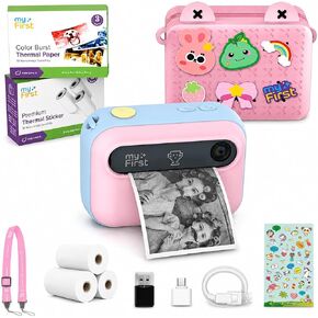 MyFirst Kids Instant Print Camera, 16MP 7S Inkless Printing | Insta 20, 1080P video, dual screen selfies, road trip fun, school play, birthday gift for girls ages 4-12 in Saudi Arabia