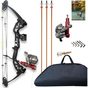 Lanneret Bowfishing Bow Kit with Arrow 15-45 LBS Shoot Right/Left Handed Draw Length 18"~29.5" Fully Adjustable 2025 New Complete Compound Bow Fishing Kit in Saudi Arabia