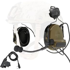 Tactical Headset with ARC Rail Adapter Hearing Protection with Gel Ear Pads for Airsoft Sports in Saudi Arabia