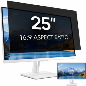 25 inch Computer Privacy Screen Filter for 16:9 Aspect Ratio Widescreen Monitor,25in Curved Computer Monitor Privacy Shield Anti Glare Eye Protection, Anti-Scratch Removable Protector Film in Saudi Arabia