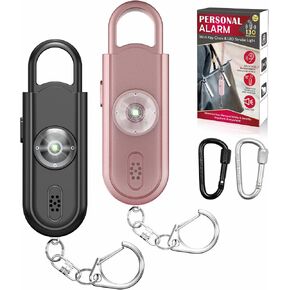 Safe Sound Personal Alarm, 2 Pack 130 dB Loud Siren Song Emergency Security Alarm Keychain with Strobe LED Light, Personal Sound Safety Siren for Women, Men, Children, Elderly in Kuwait