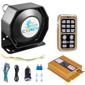CXRCY 12V 200W Police Siren PA System, Wireless Mic, 18 Tones, 120-130dB in Saudi Arabia